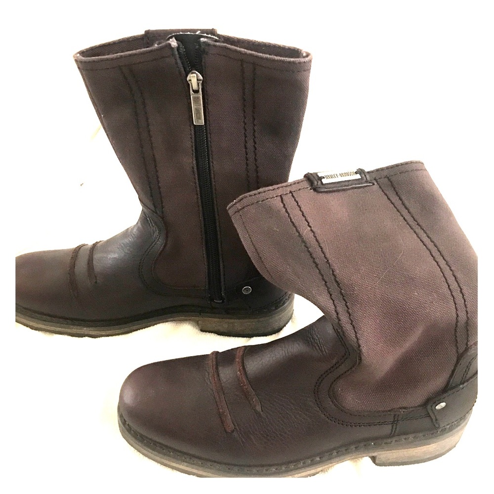 Harley Davidson Leather Fabric Boot Men's 7.5